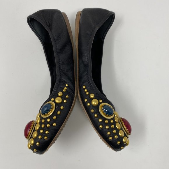 miu miu leather studded & jeweled slip on flats - Picture 3 of 7